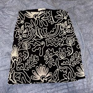 LOFT Black and White Women's Skirt